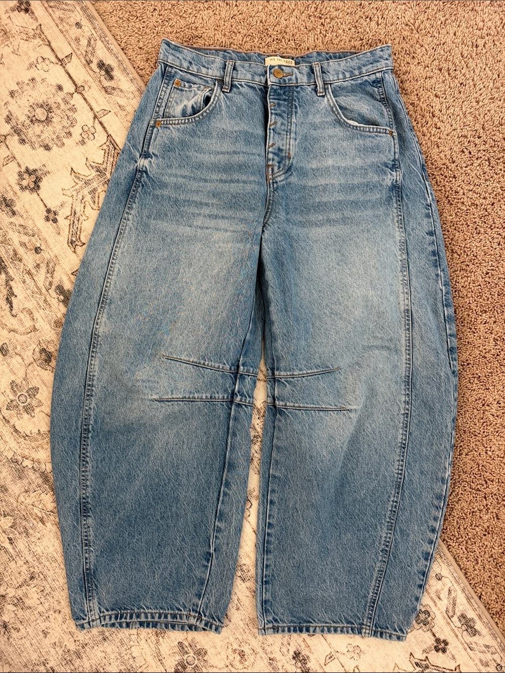 We The Free Barrel Jeans in Light Blue Wash